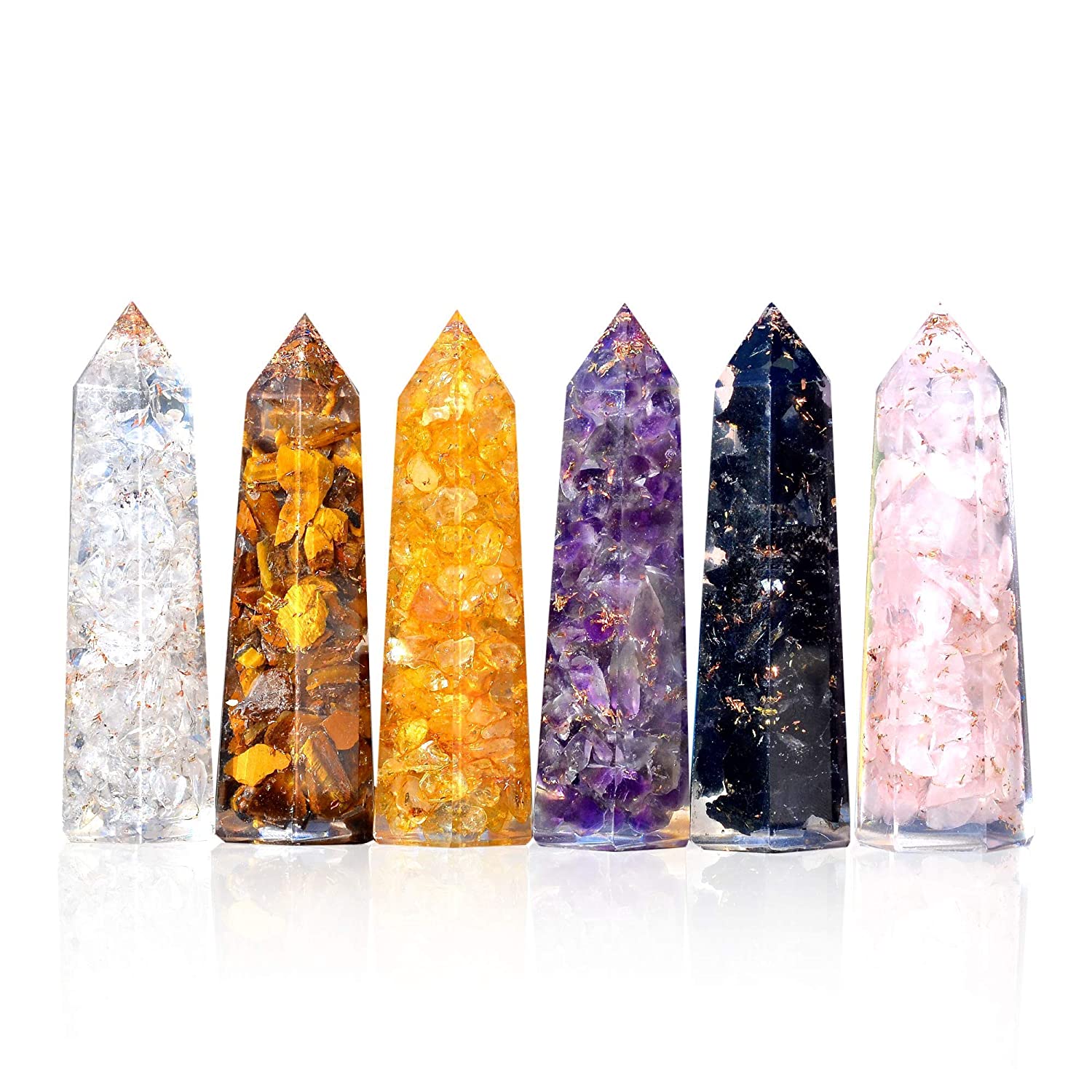 Healing Crystal Wand Set of 6 - Tower