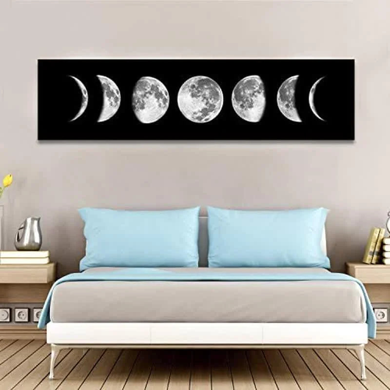 Art Painting Moon Phrase Canvas Wall Decor