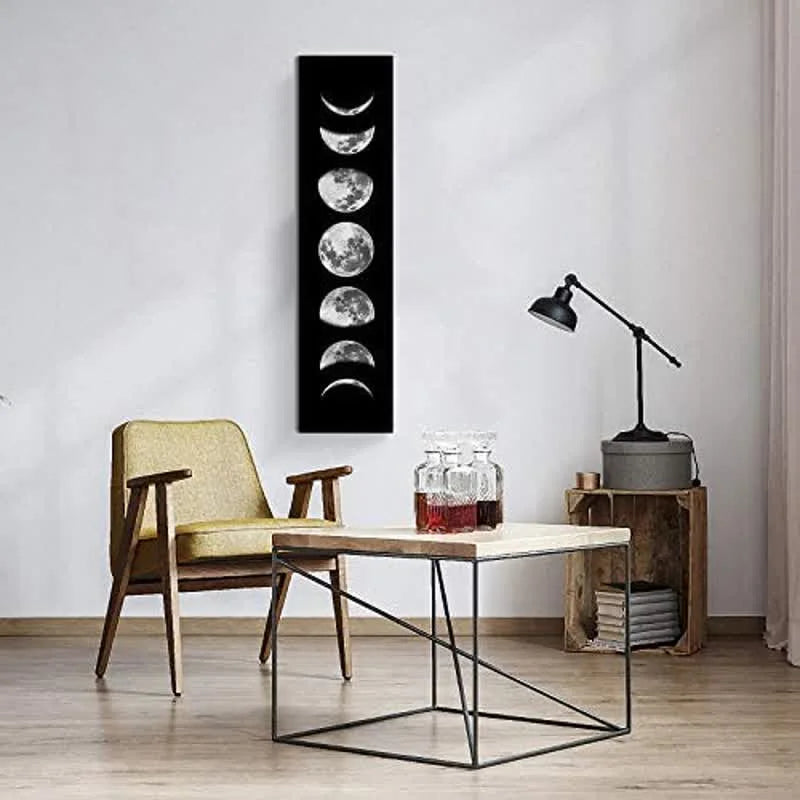 Art Painting Moon Phrase Canvas Wall Decor