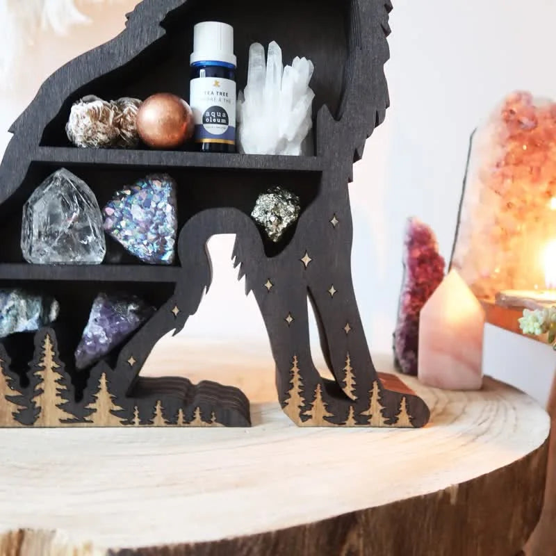 Handmade Wolf Crystal Shelf