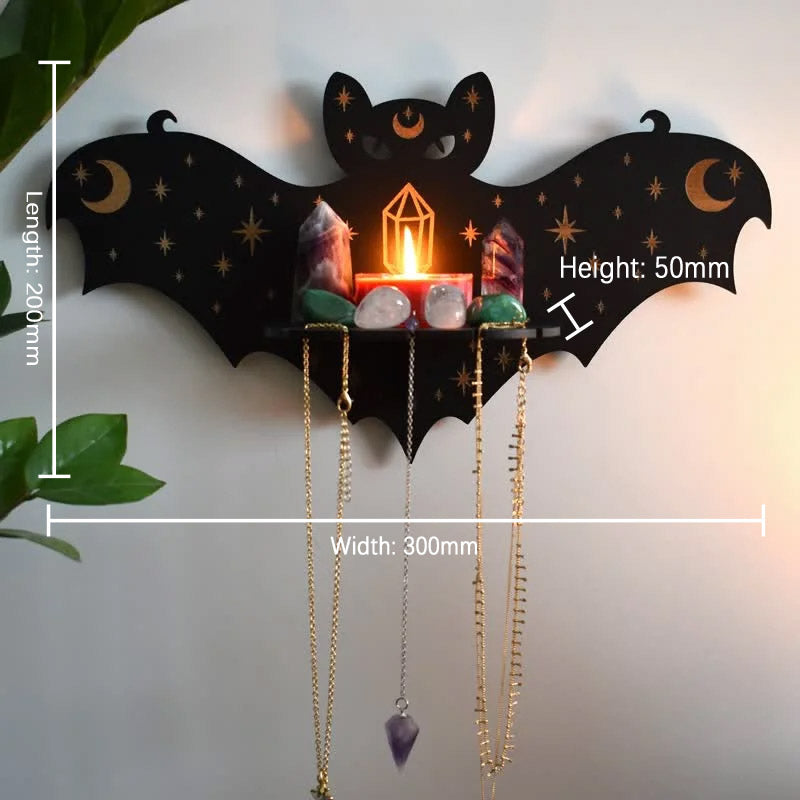 Celestial Bat Altar Crystal Shelf