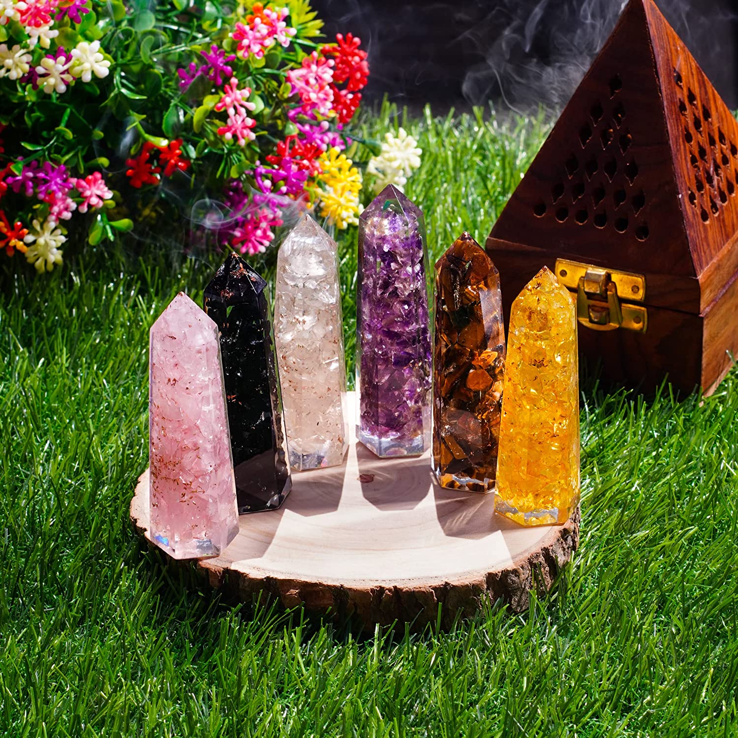 Healing Crystal Wand Set of 6 - Tower