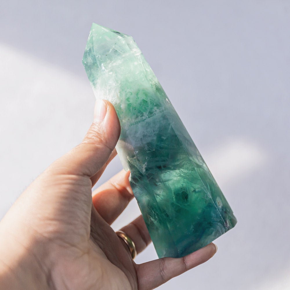 Snowflake Fluorite Point