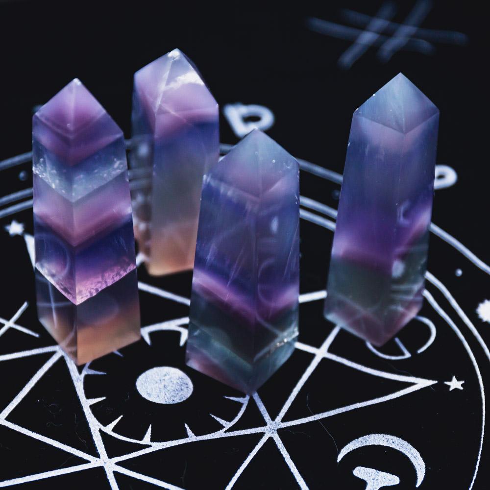 Indigo bule fluorite point