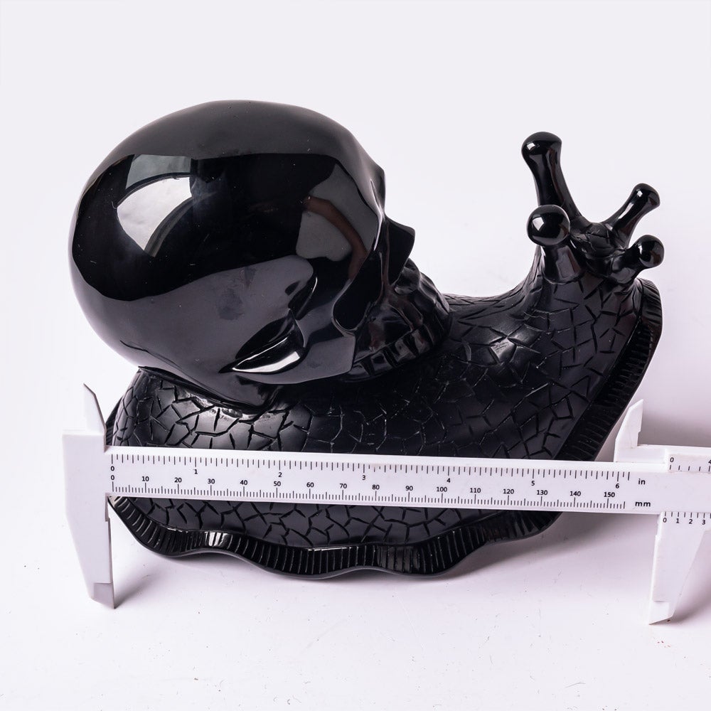 Obsidian Snail Skull