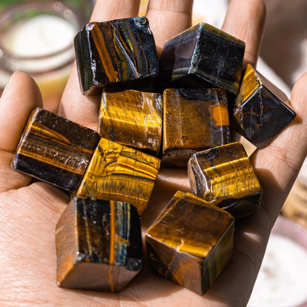 Tigers eye cube