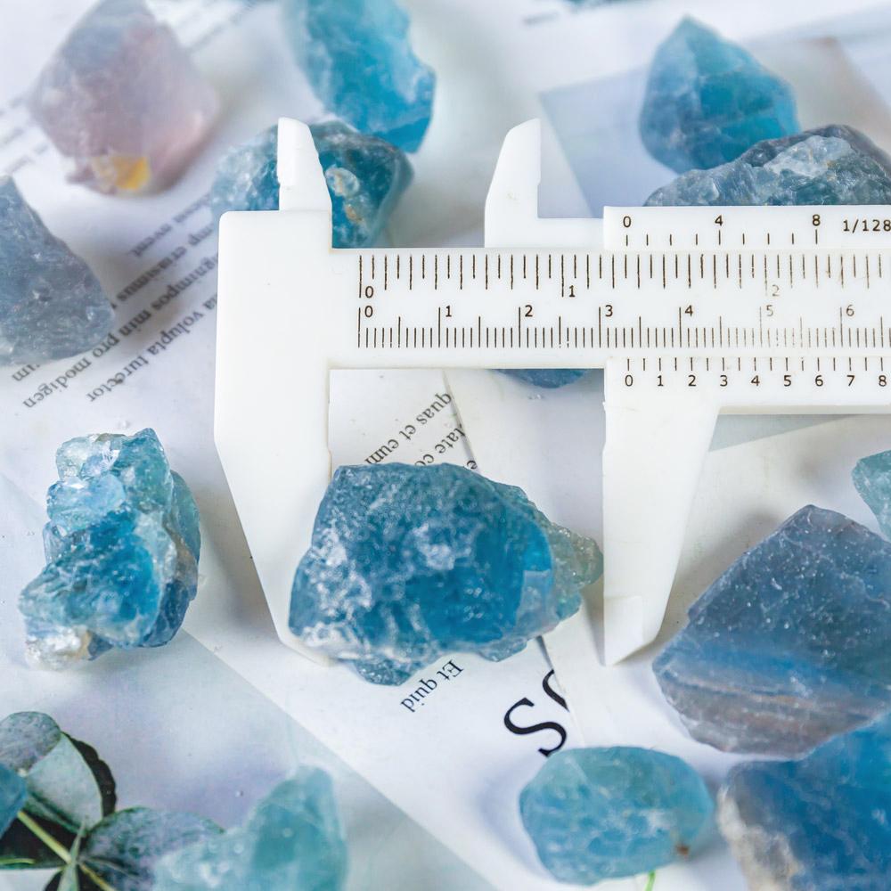 Blue fluorite raw stone