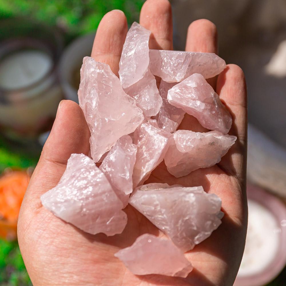 Rose quartz raw stone