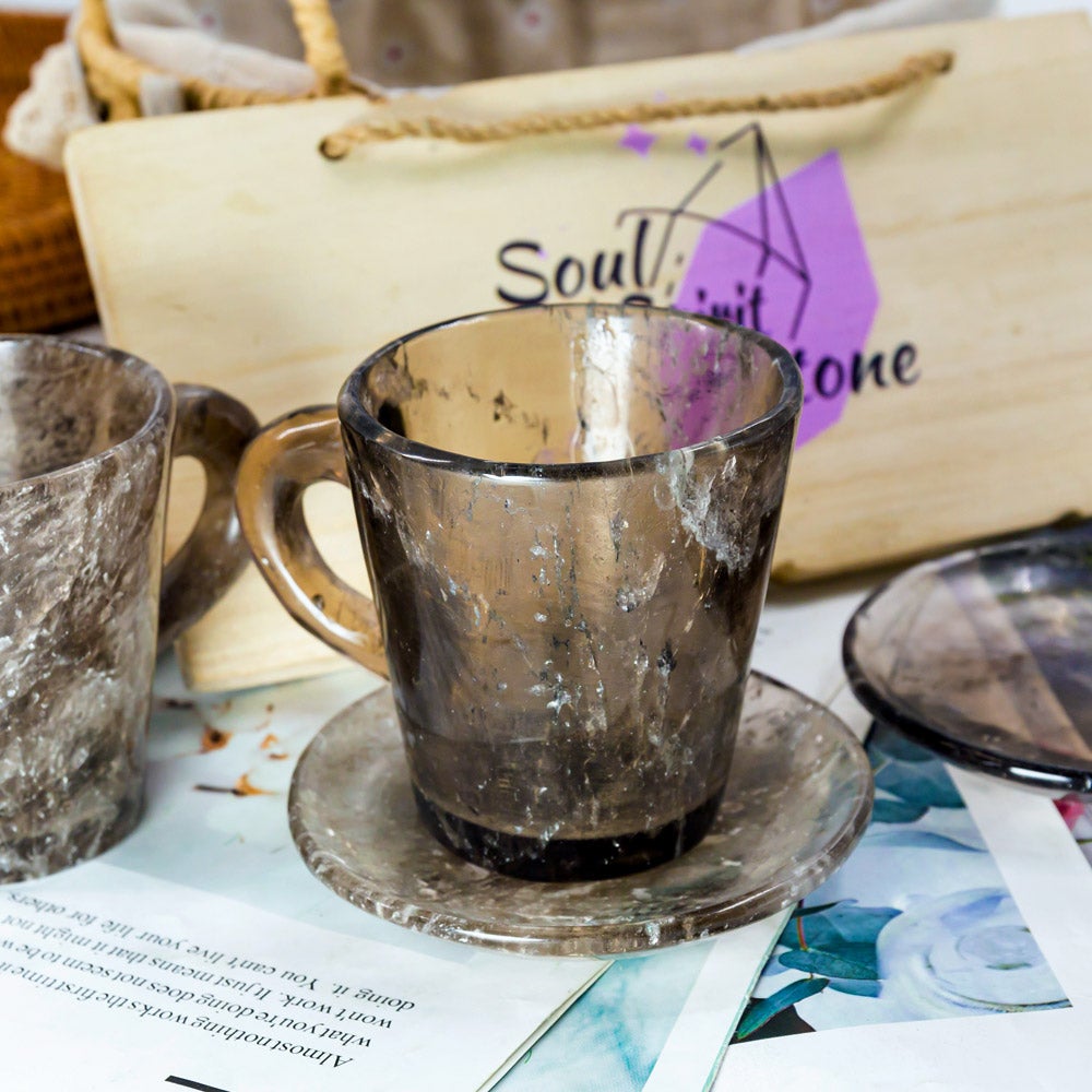 Smoky quartz mug/cup