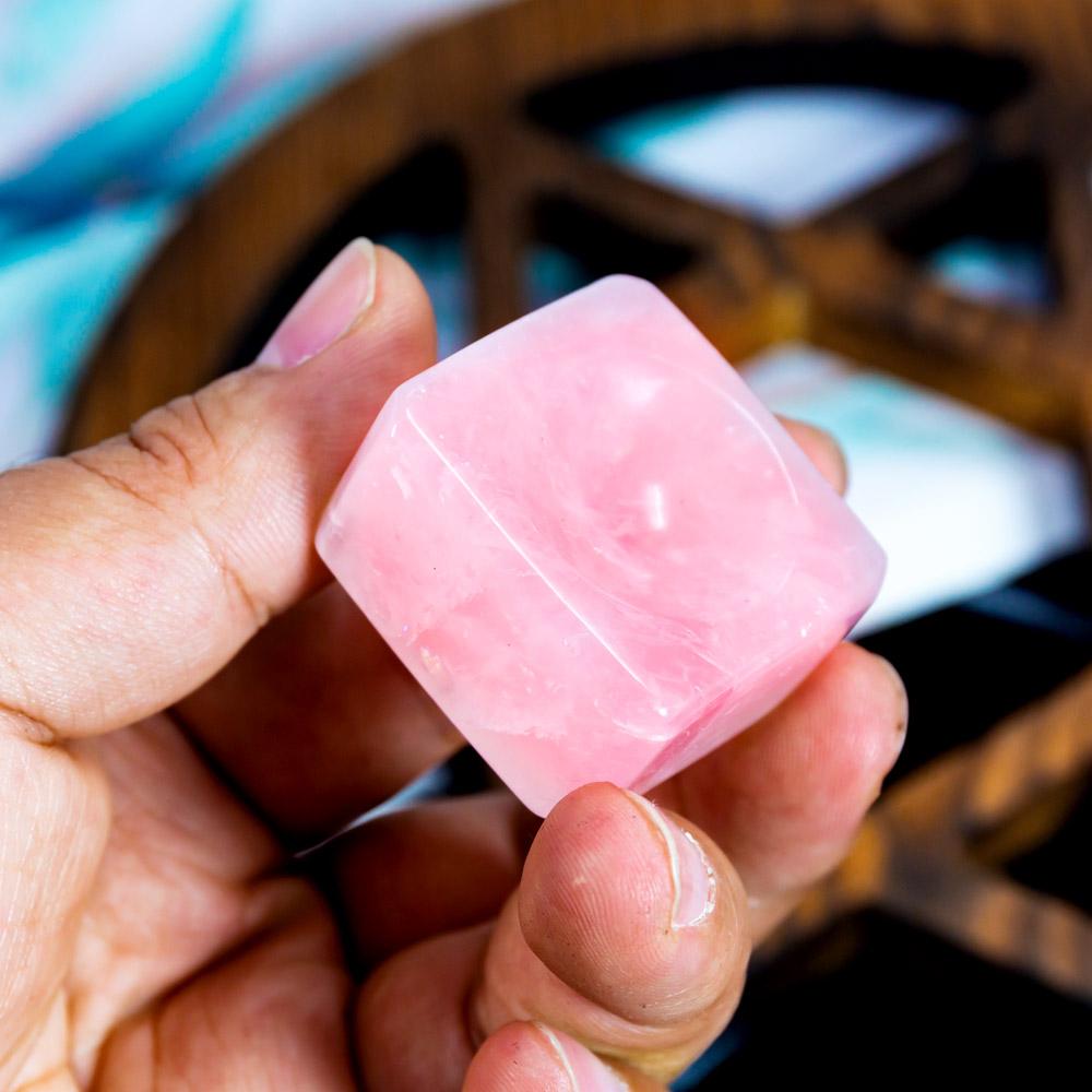 Natural rose quartz sphere stand