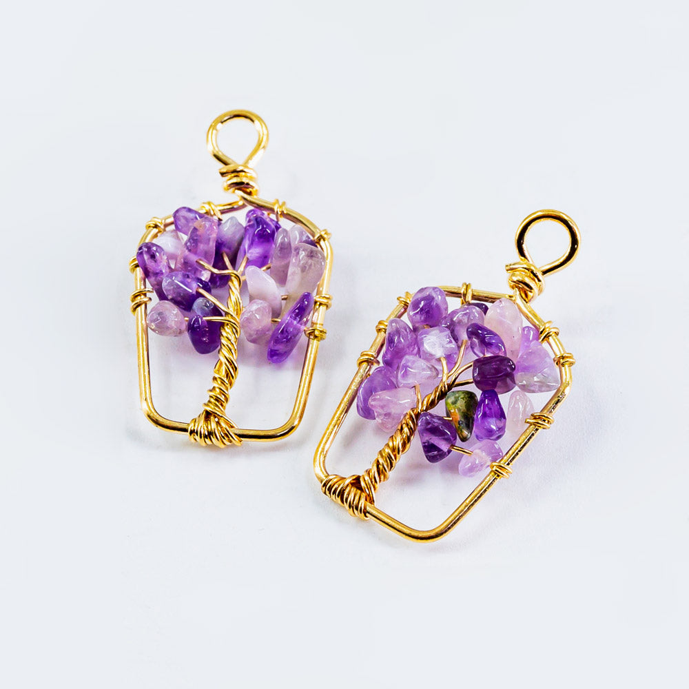 Amethyst cluster pendant