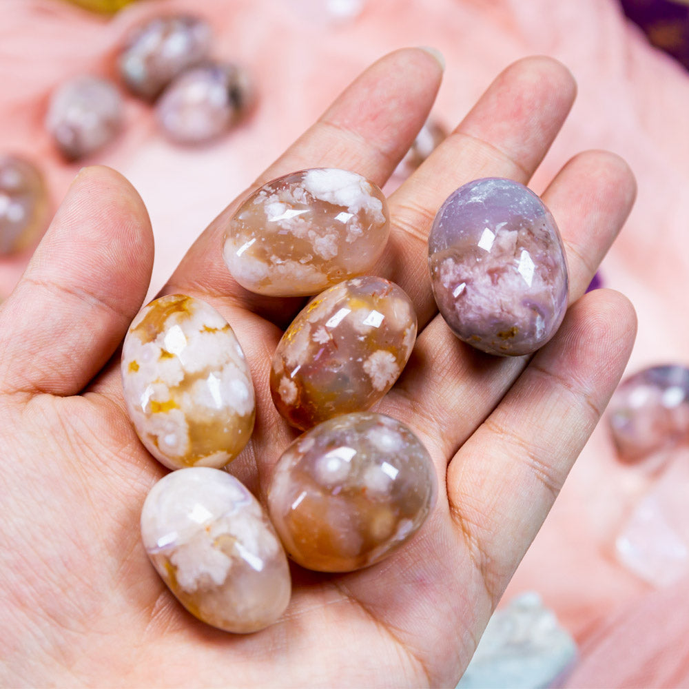 Flower agate Tumbled Stone