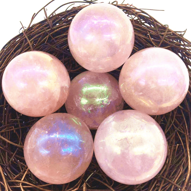 Angel Aura Rose Quartz Ball