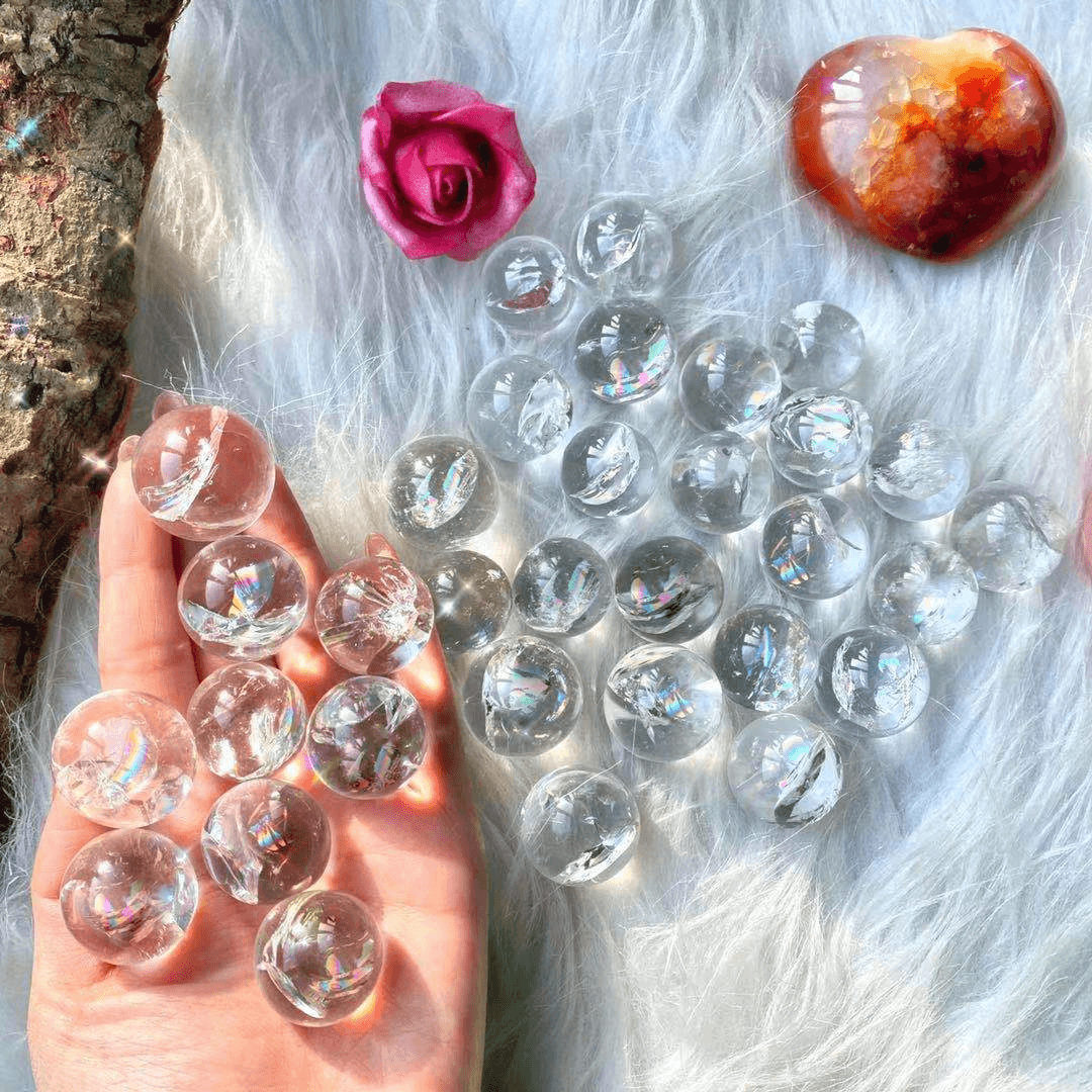 Rainbow Clear Quartz Small Ball