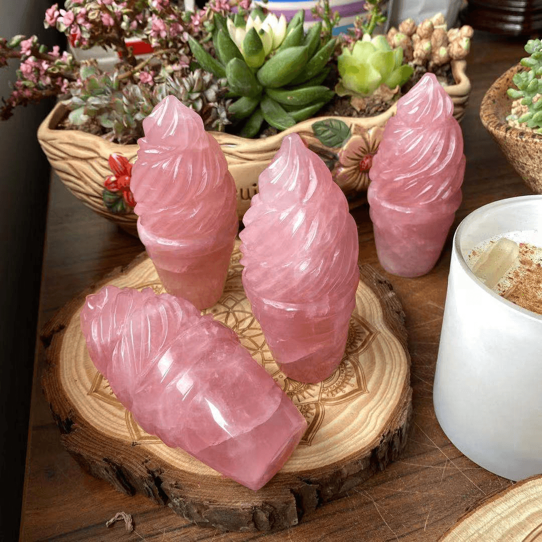 Rose quartz ice cream