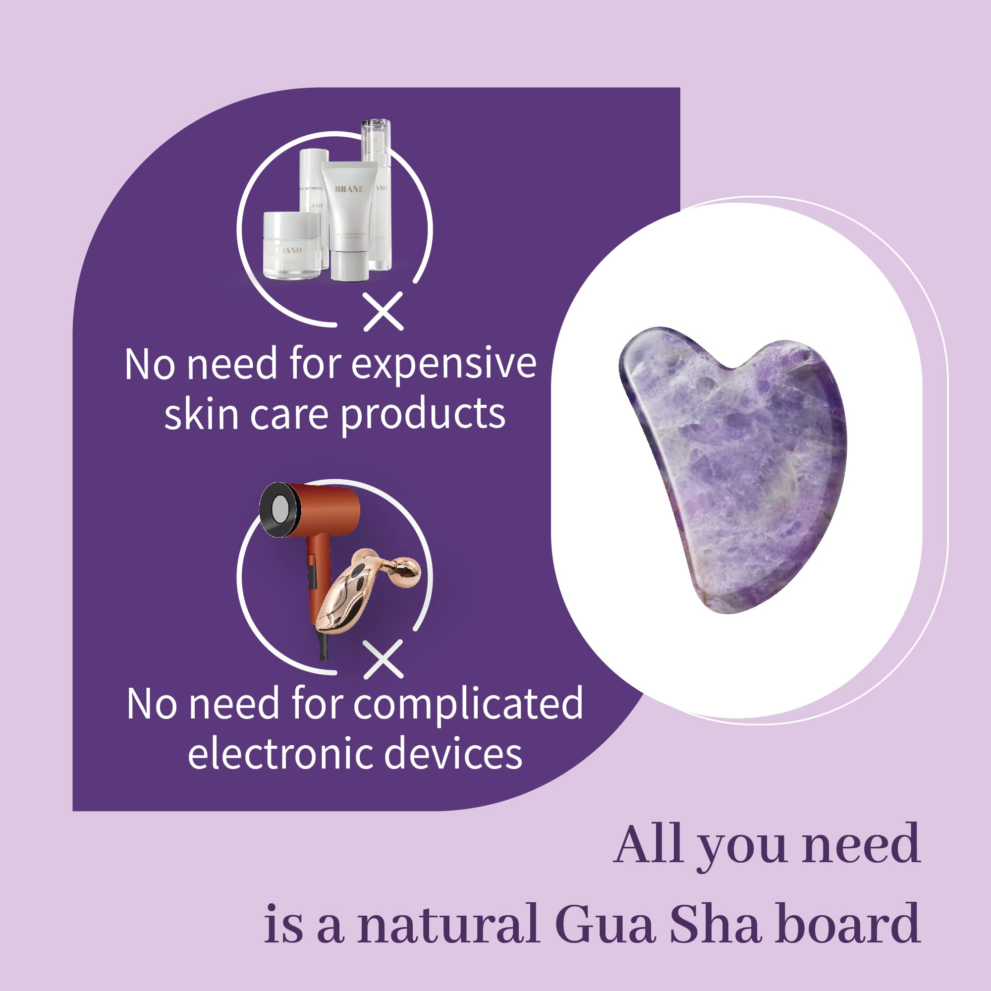 Amethyst-Gua Sha Face Massager