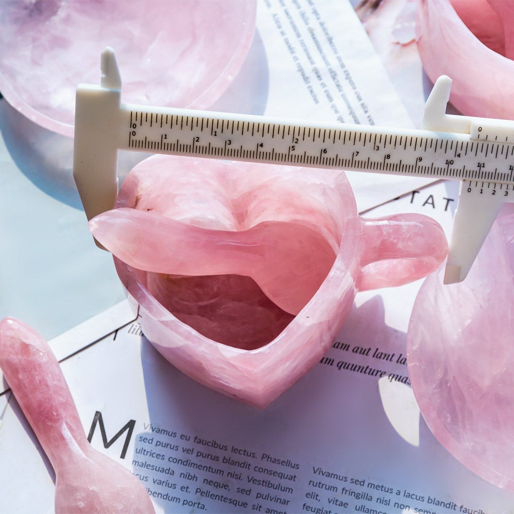 Rose quartz heart cup/mug