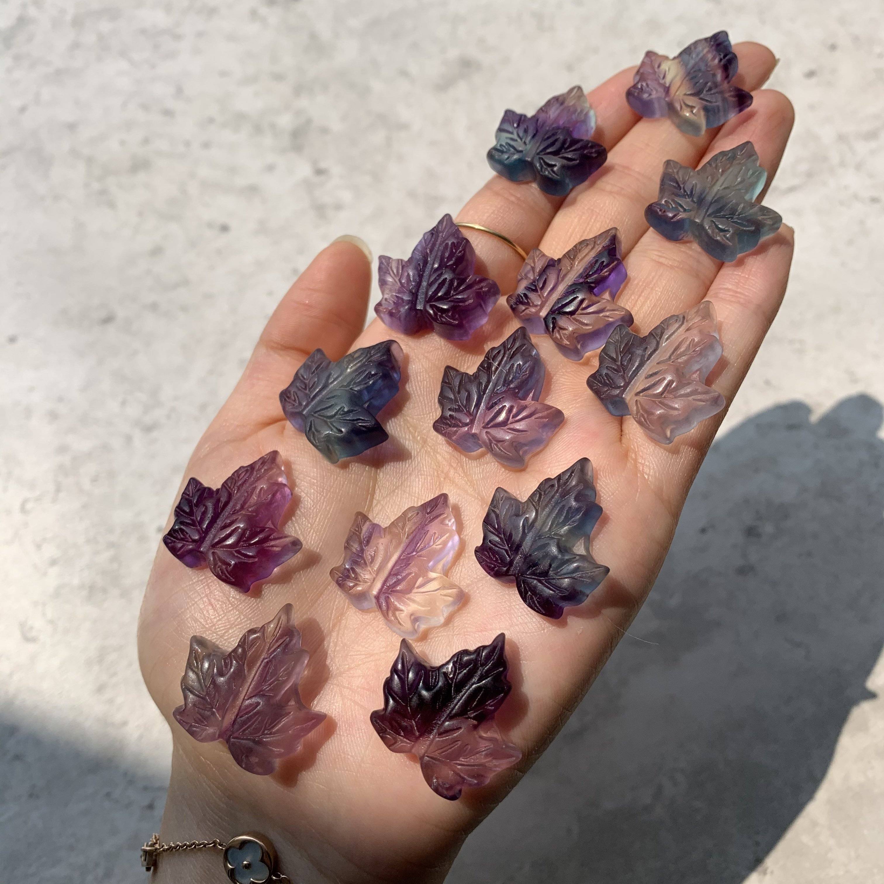 Rainbow fluorite leaf