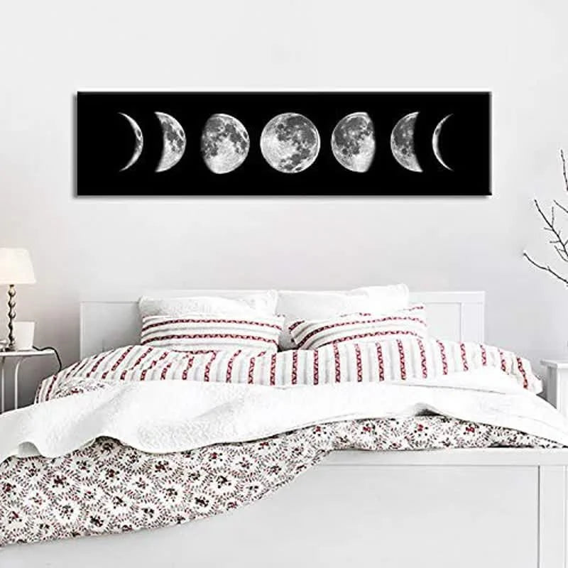 Art Painting Moon Phrase Canvas Wall Decor