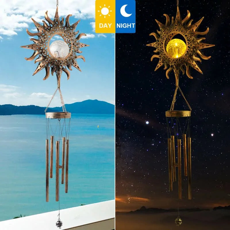 Solar Moon or Sun Wind Chime Ornaments