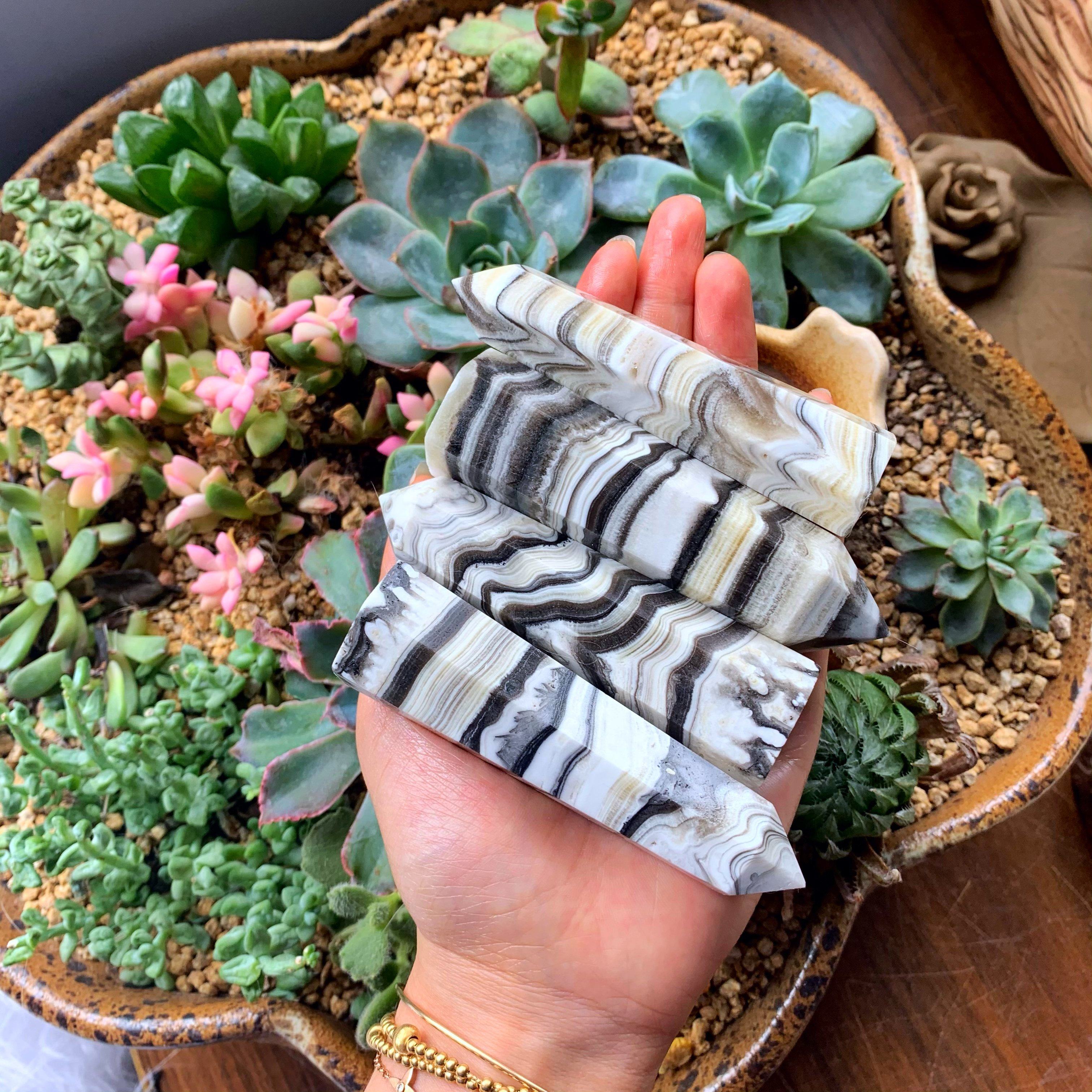 Zebra Calcite Point