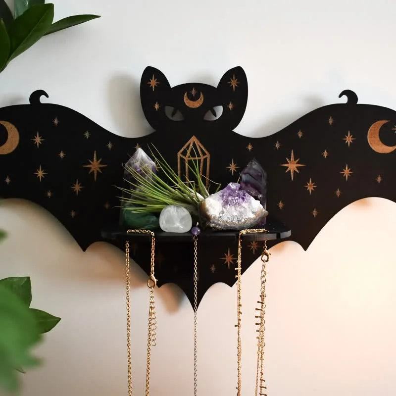 Celestial Bat Altar Crystal Shelf